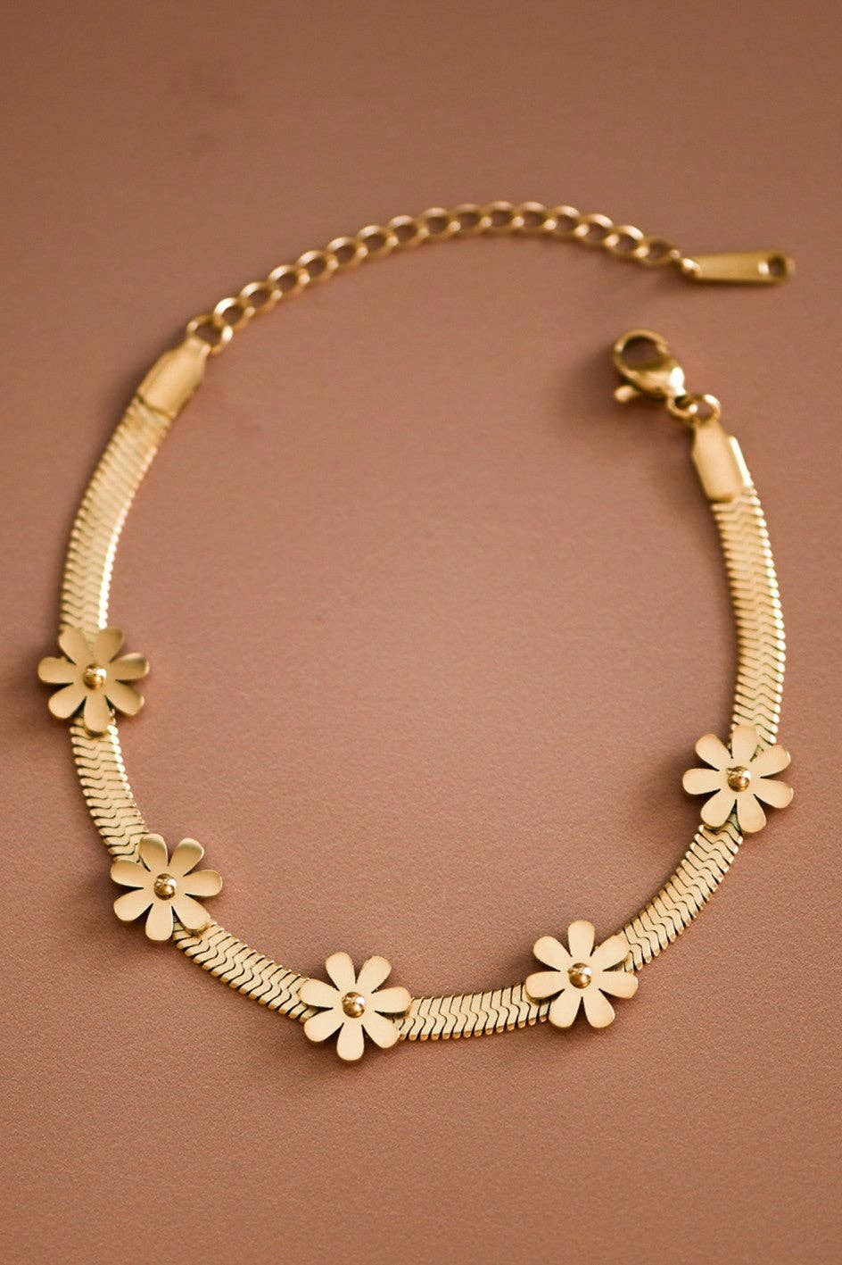 18K Gold Plated Waterproof Stainless Steel Chain Bracelet - 7436: S0OX3T7436
