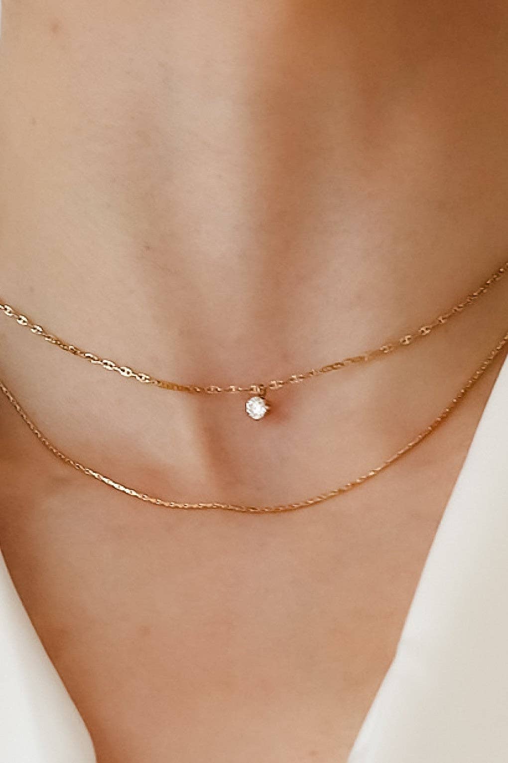 18K Gold Plated Waterproof Stainless Steel Chain Necklace - 7520: S0OX3T7520