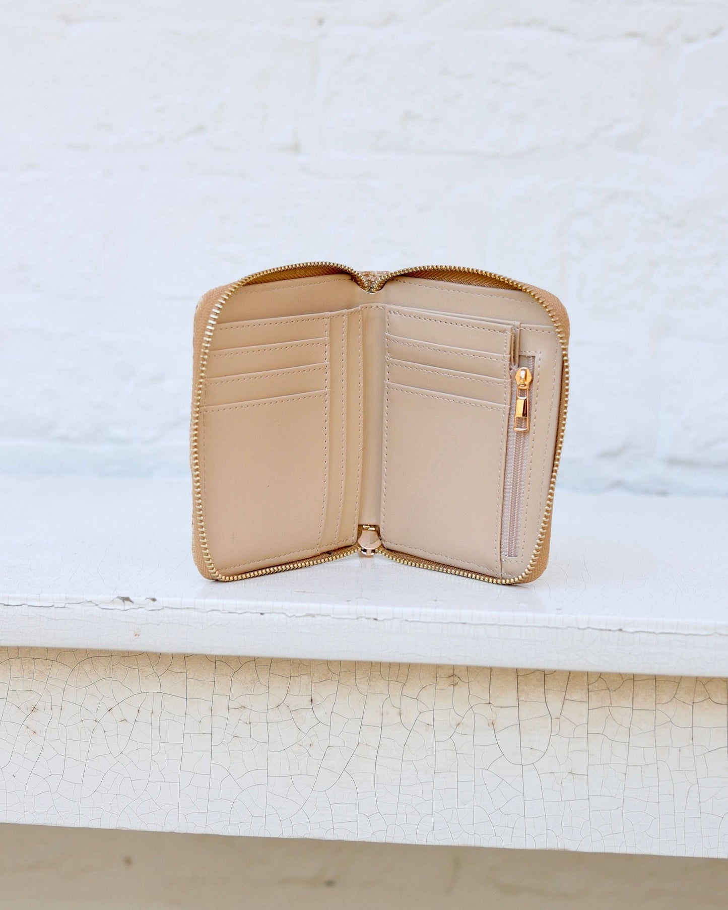Blakely Wallet Woven Gold