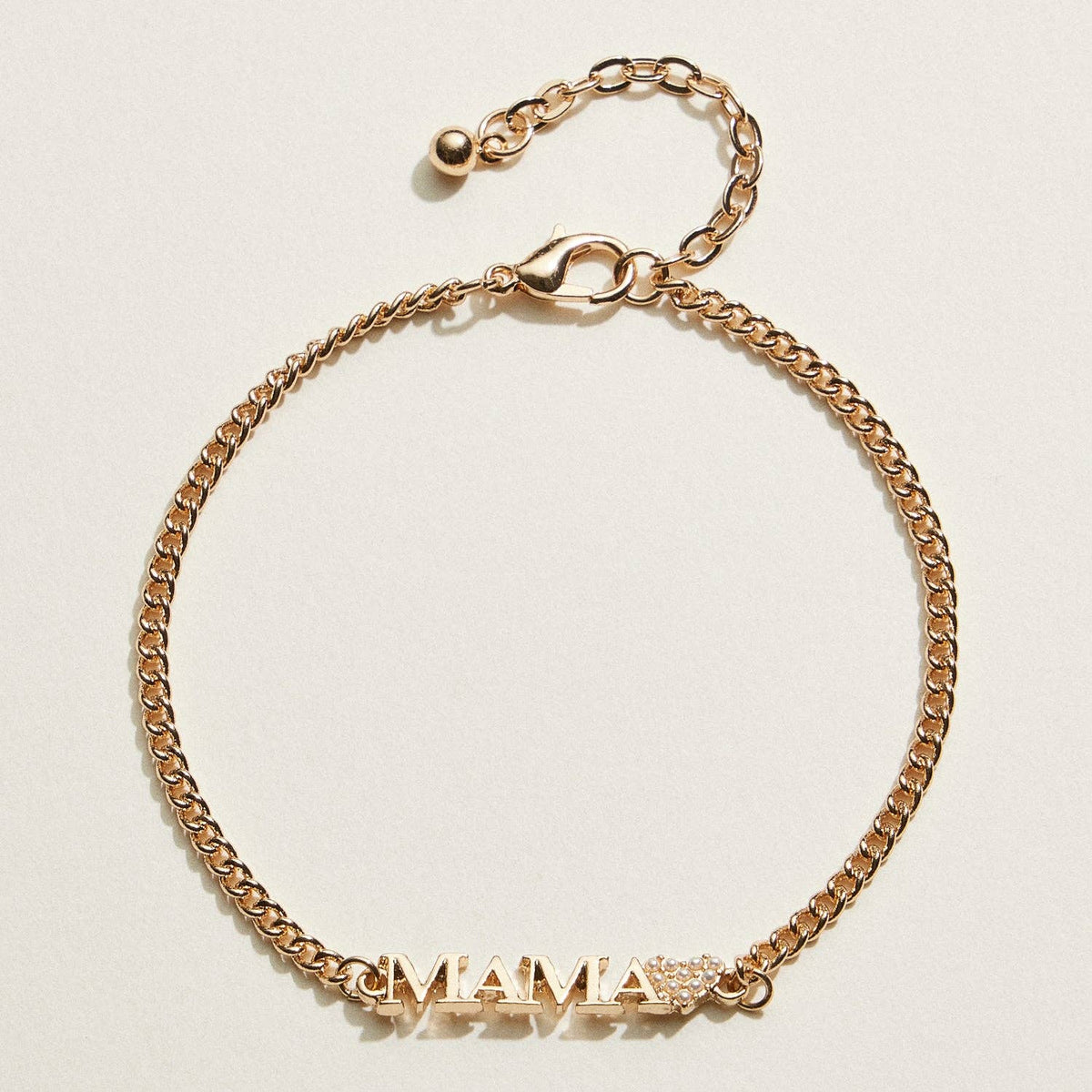 Gold Chain Mama Mini Heart Bracelet 2-in-1 Set | Mama Mini Jewelry