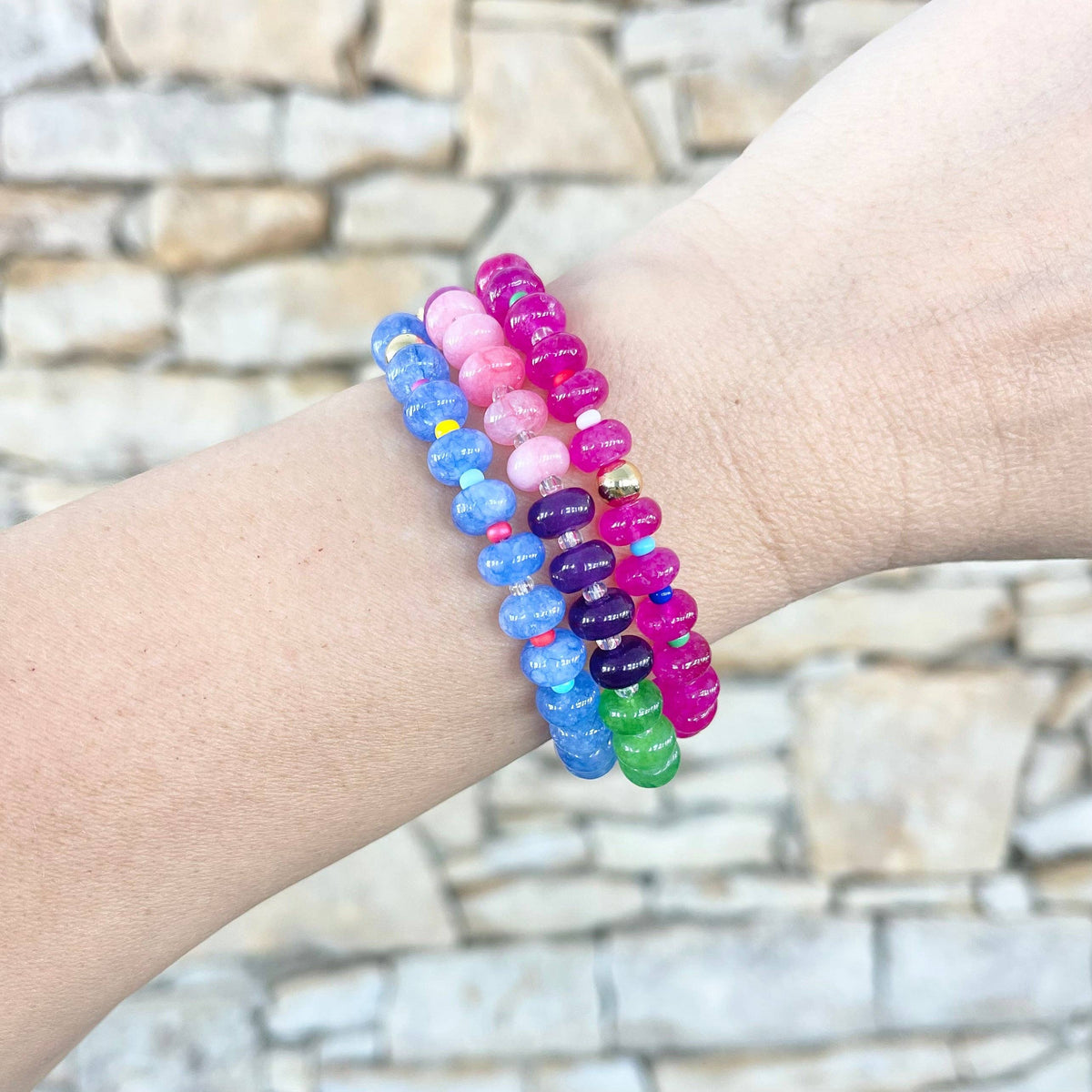Periwinkle Pop Gemstone Candy Bracelet