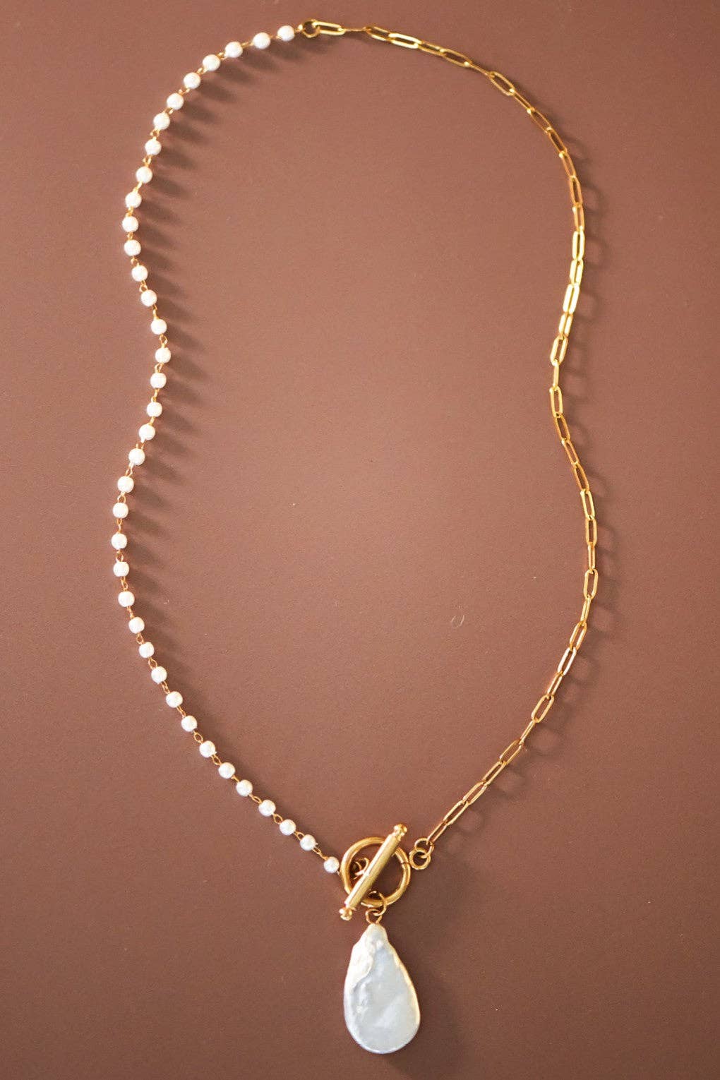 18K Gold Plated Waterproof Stainless Steel Chain Necklace - 7524: S0OX3T7524
