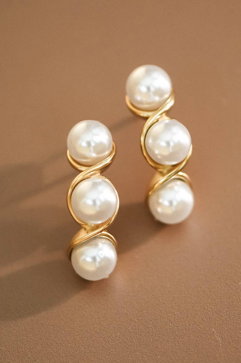 18K Gold PVD Plated  Waterproof Stainless Steel Stud Earrings - 7093: S0OX3T7093