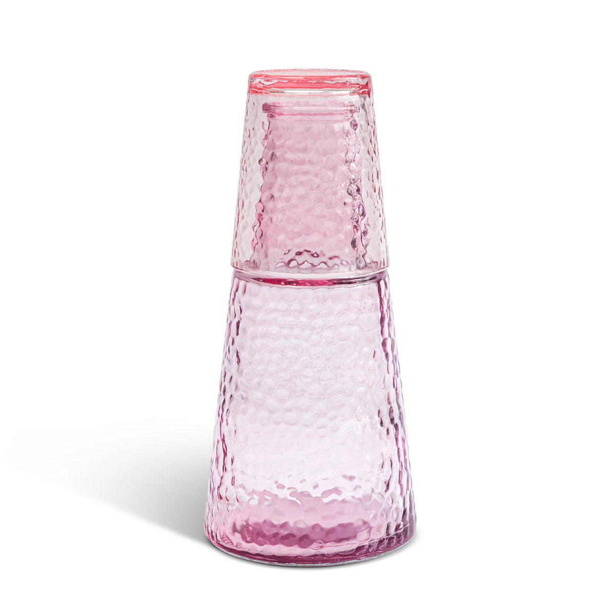 26.3oz Hammered Carafe - Rose Whisper