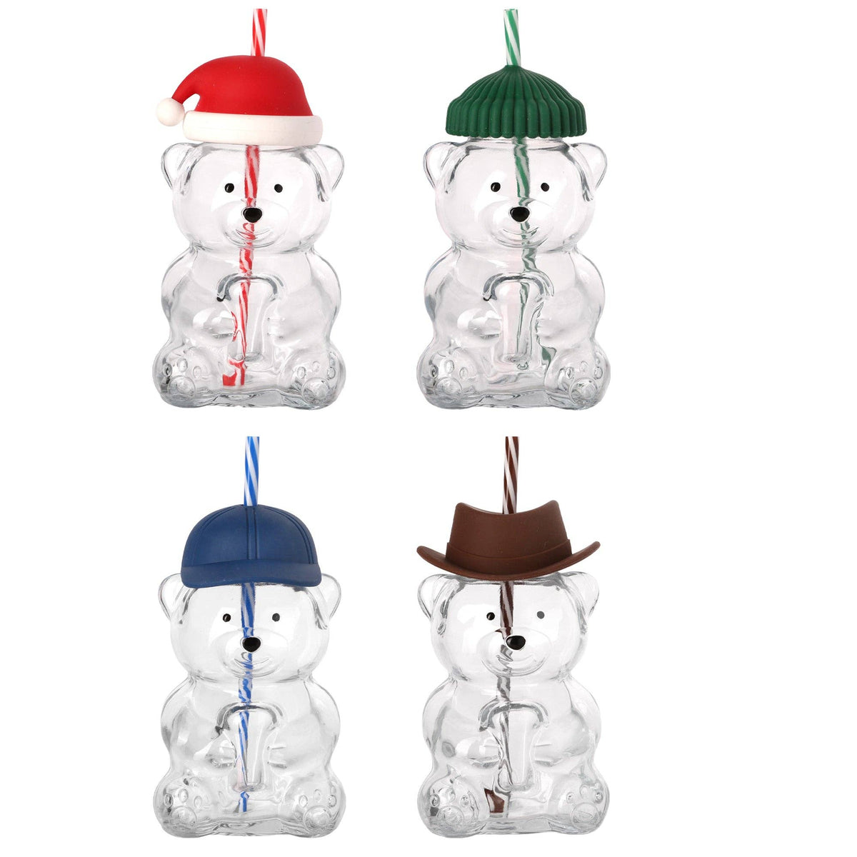 Teddy Sipper W.4asst Hat Set