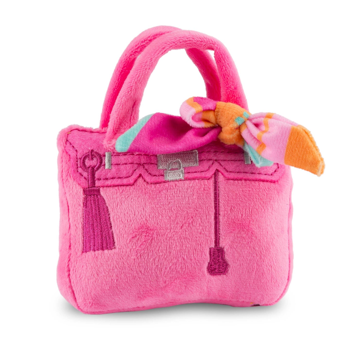 Barkin Bag -  Pink w/ Scarf  | Squeaker Dog Toy