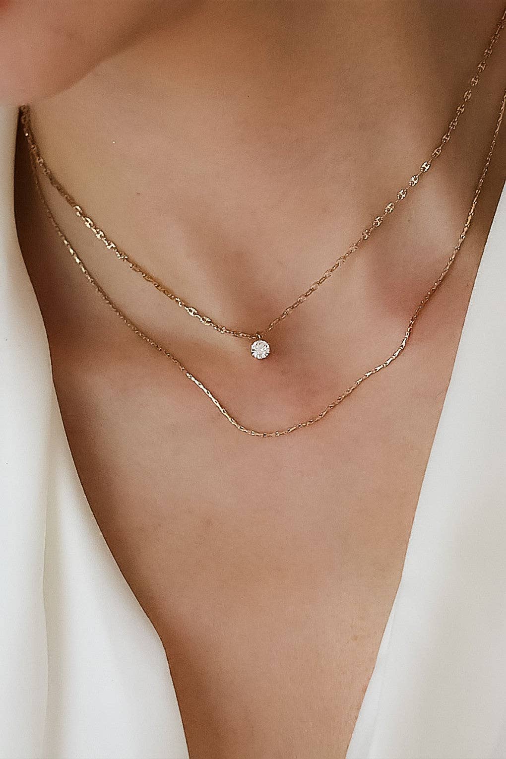 18K Gold Plated Waterproof Stainless Steel Chain Necklace - 7520: S0OX3T7520