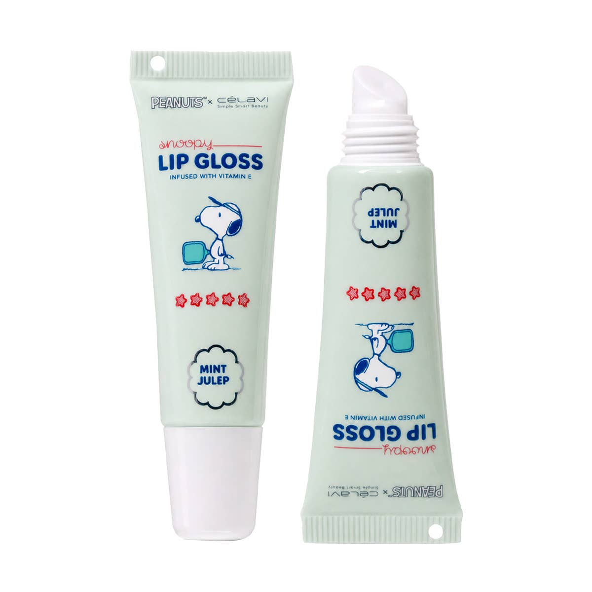 Celavi P60198 Mint Julep Snoopy Lip Gloss w/ Keychain - 12pc