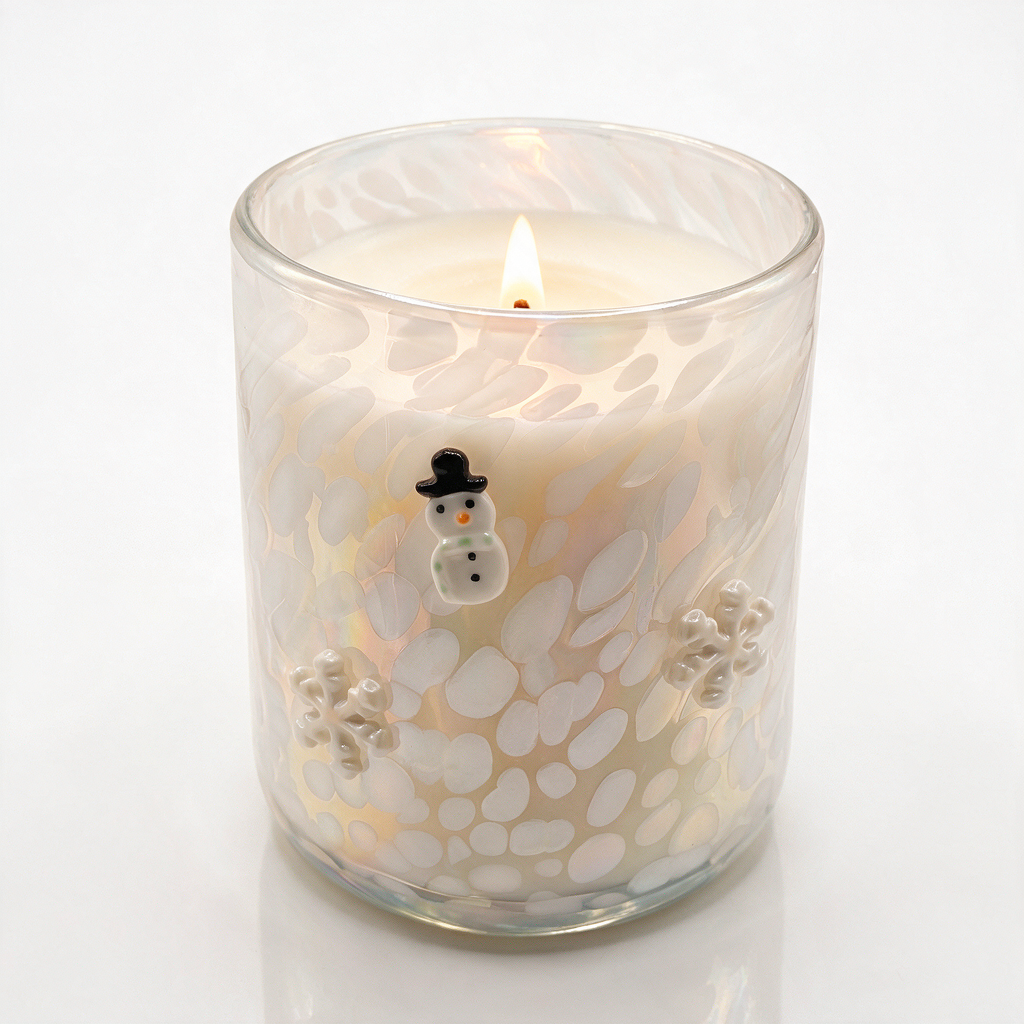 Snowman & Snowflake  12oz  Icon Candle