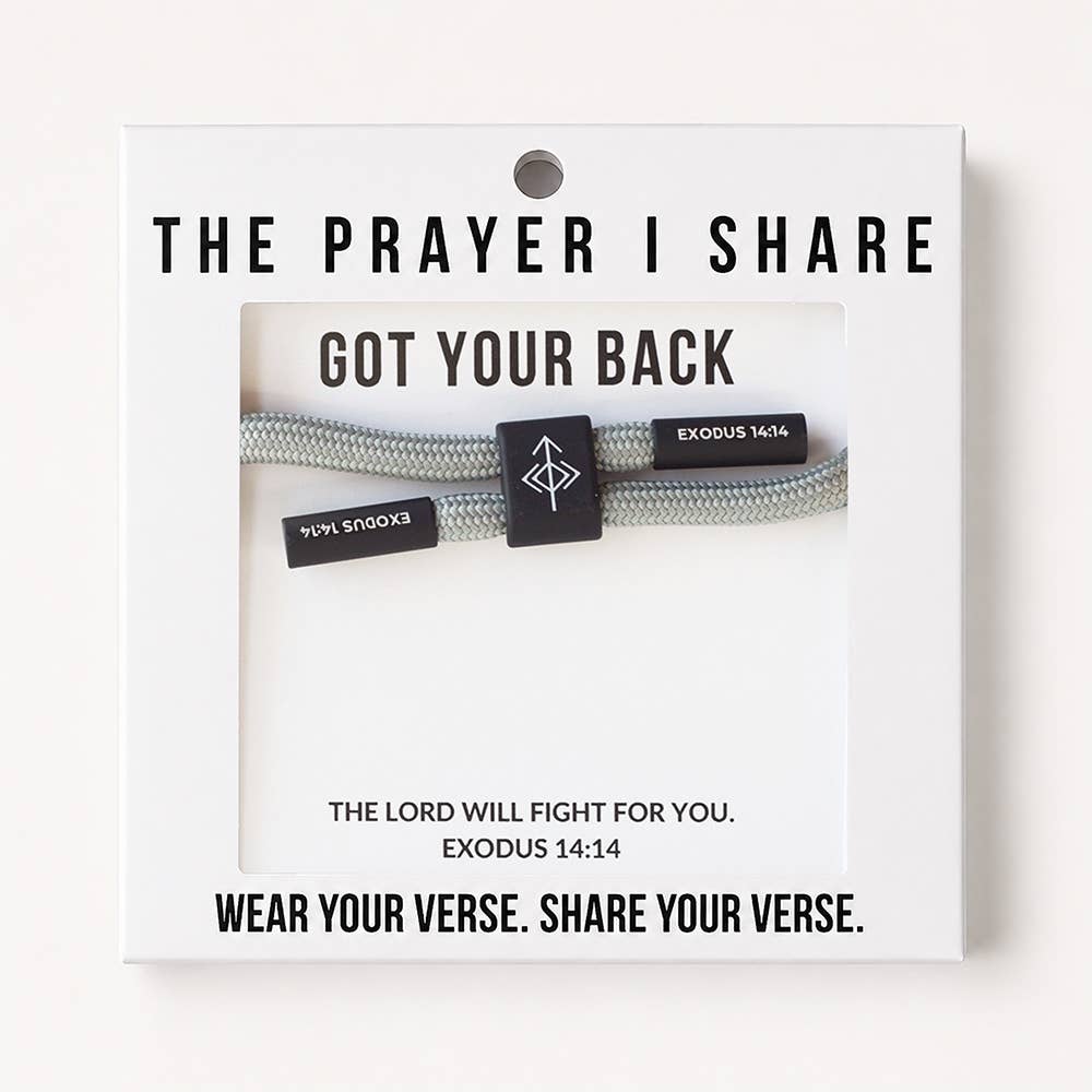 GOT YOUR BACK, Christian Cord Bracelet | Bible Verse Gift