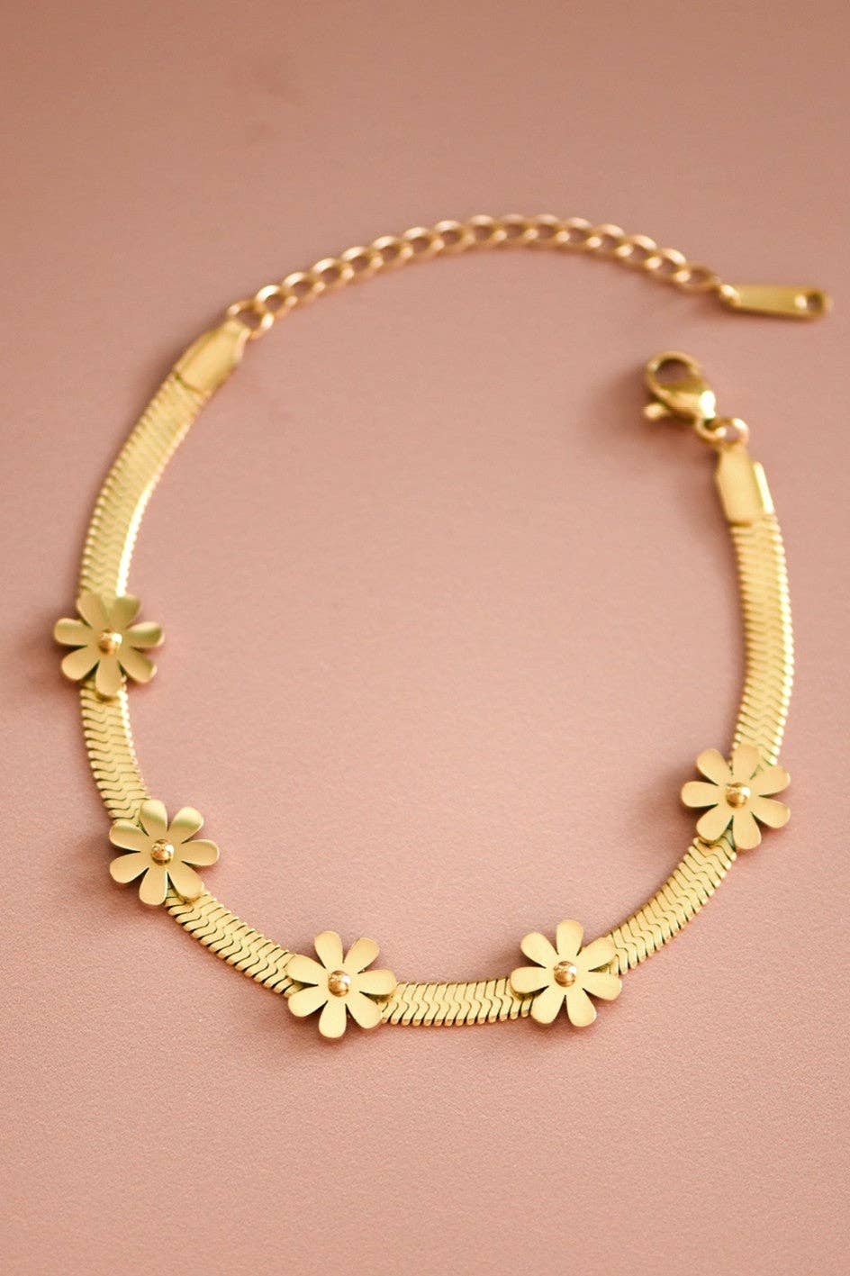 18K Gold Plated Waterproof Stainless Steel Chain Bracelet - 7436: S0OX3T7436