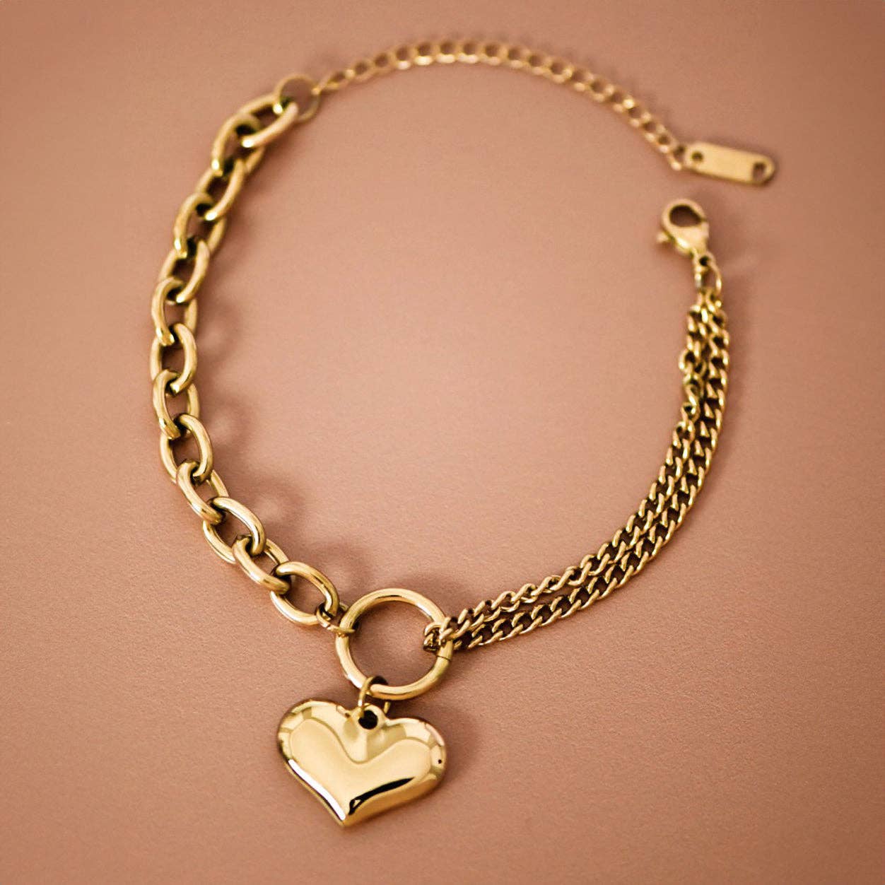 18K Gold Plated Waterproof Stainless Steel Chain Bracelet - 7363: S0OX3T7363