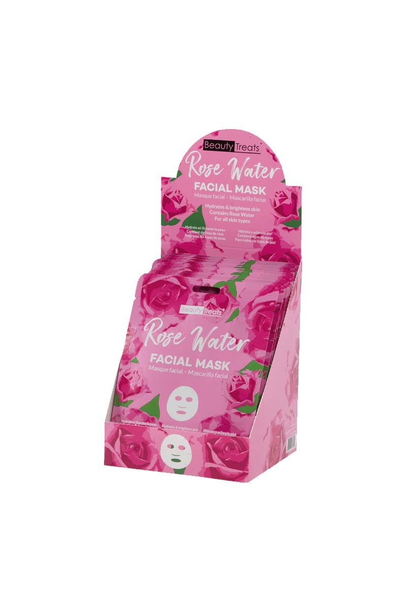 Beauty Treats 227 Rose Water Facial Mask Sheet - 24pc