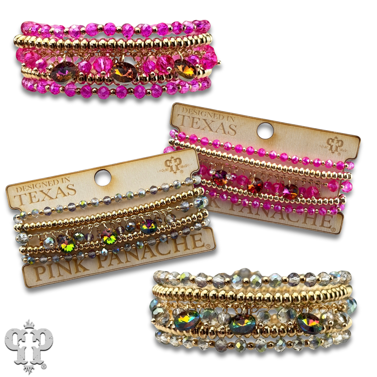 Rhinestone drops bracelet