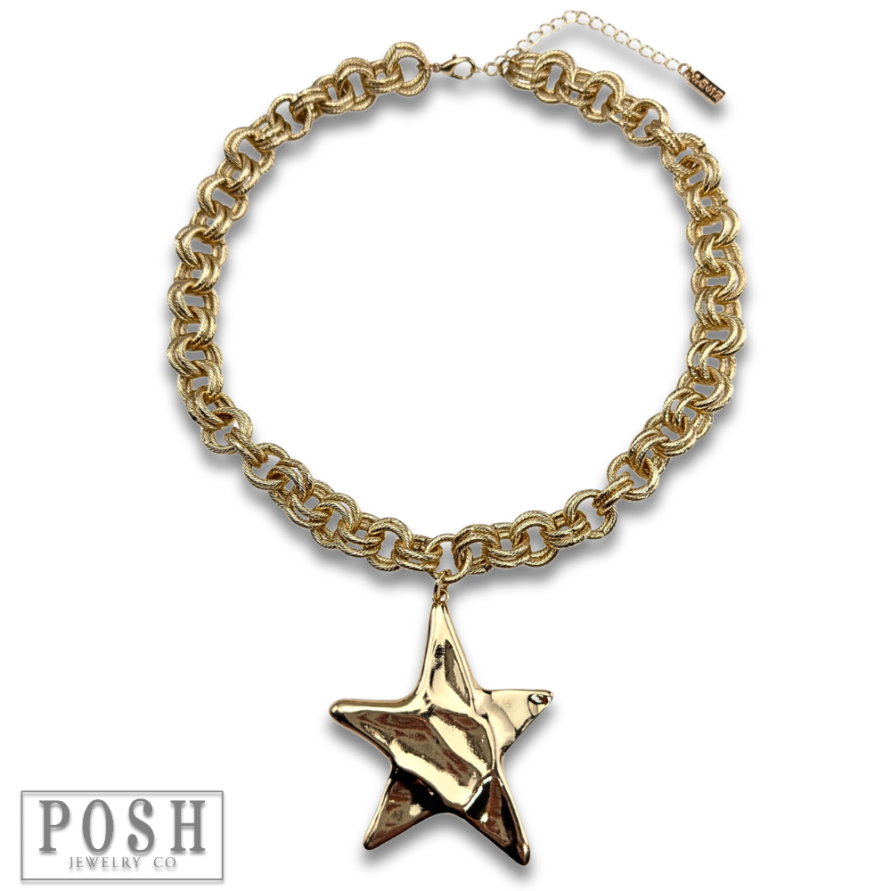 Jumbo star pendant necklace