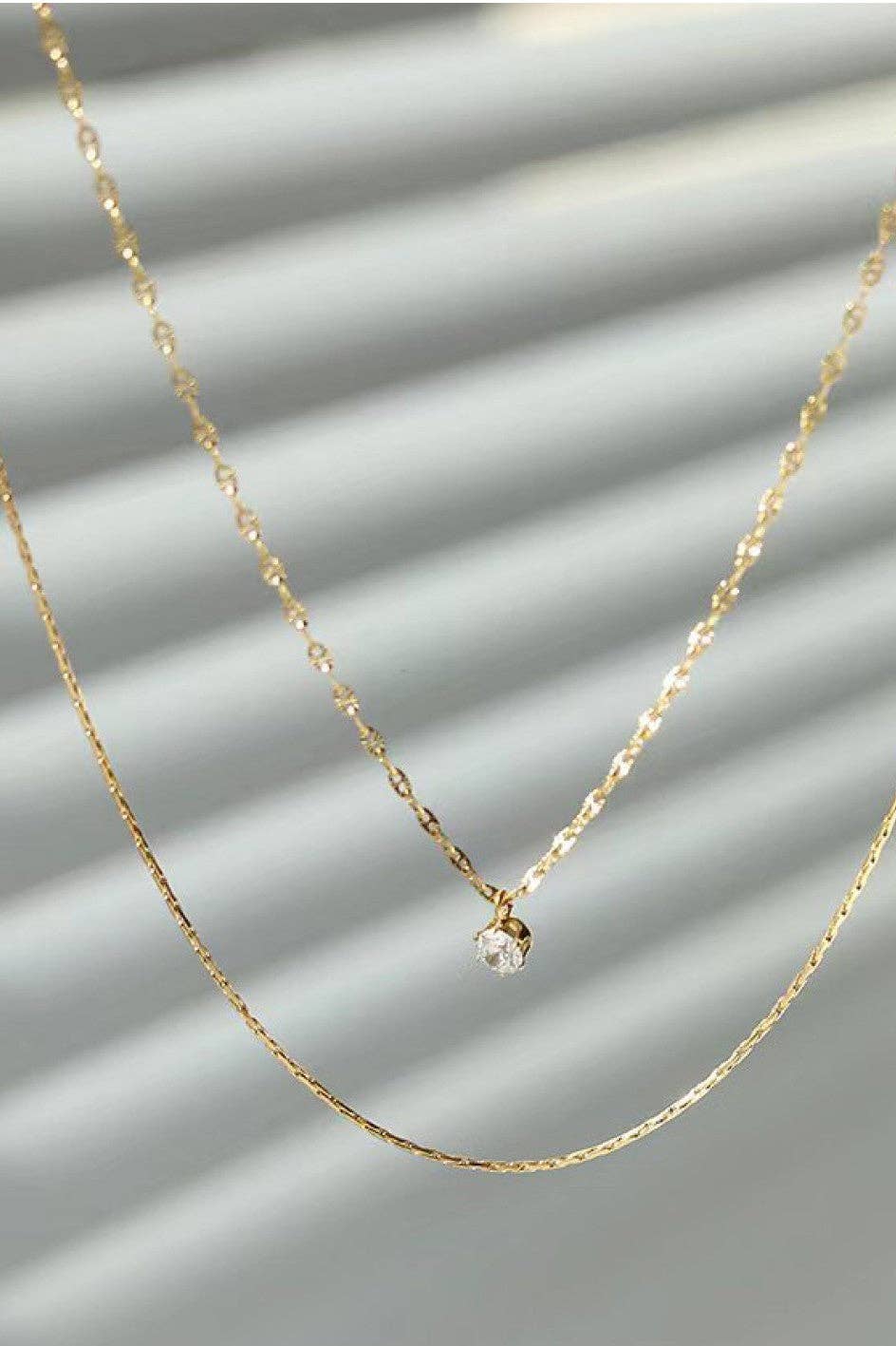 18K Gold Plated Waterproof Stainless Steel Chain Necklace - 7520: S0OX3T7520