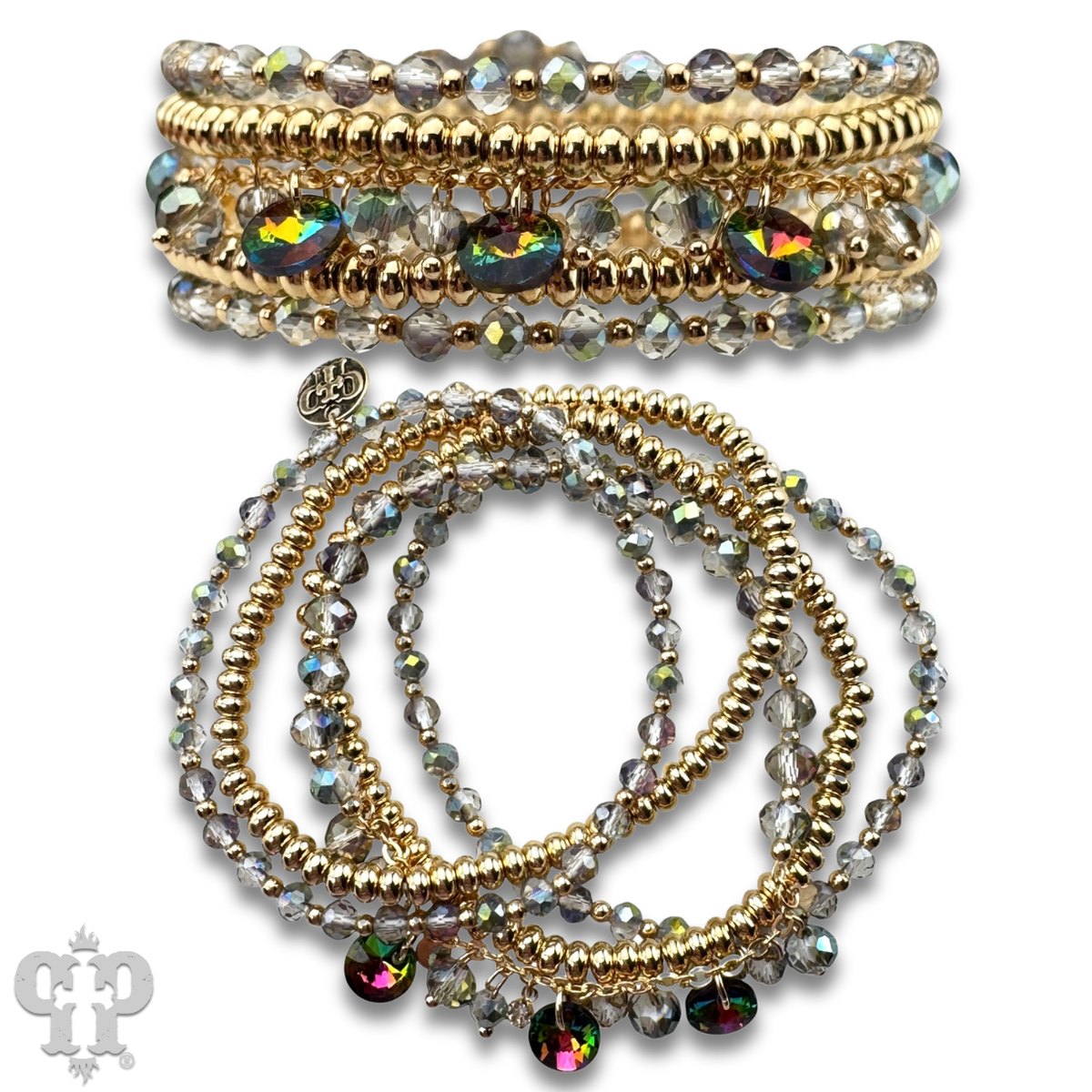 Rhinestone drops bracelet