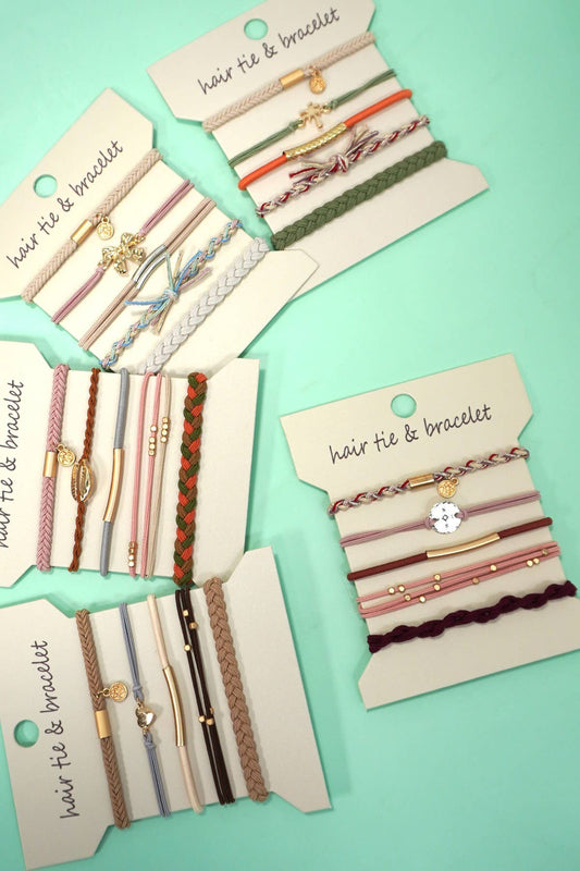 BOHO DUAL FUNCTION KNOT BRACELET HAIR TIES | 40BH104: BOW