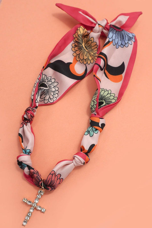 Handcrafted Scarf Interchangeable Charm Necklace | 80N92095: I