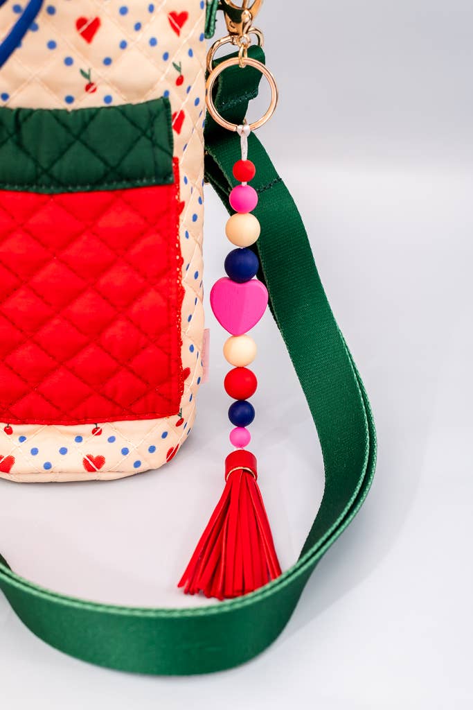 Water Bottle Sling, Cherry Hearts