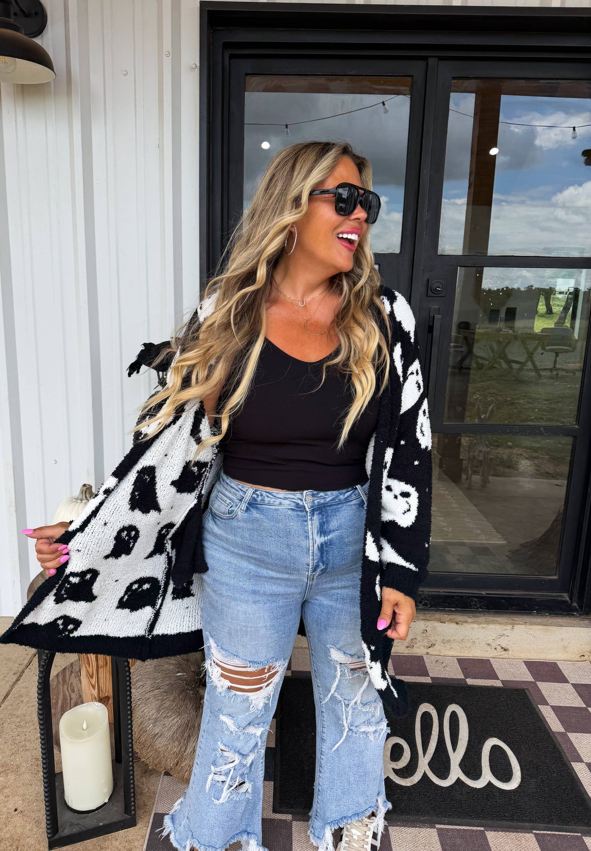 PREORDER- 2ND CUT- BOO CREW REVERSIBLE CLOUD CARDIGAN