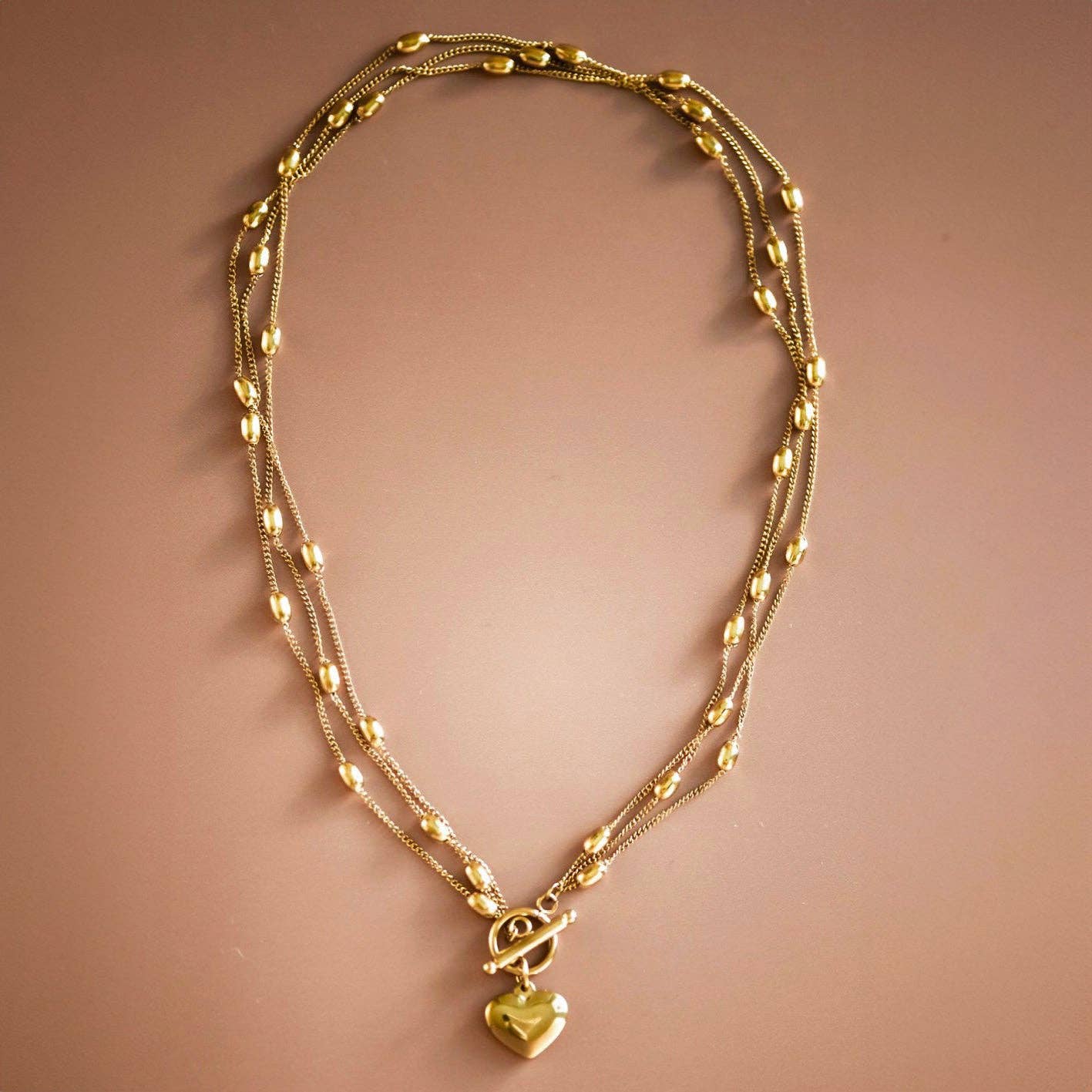 18K Gold Plated Waterproof Stainless Steel Chain Necklace - 6989: S0OX3T6989