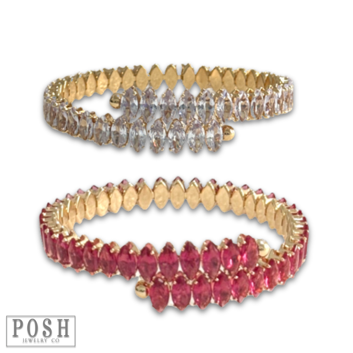 Rhinestone bangle bracelet