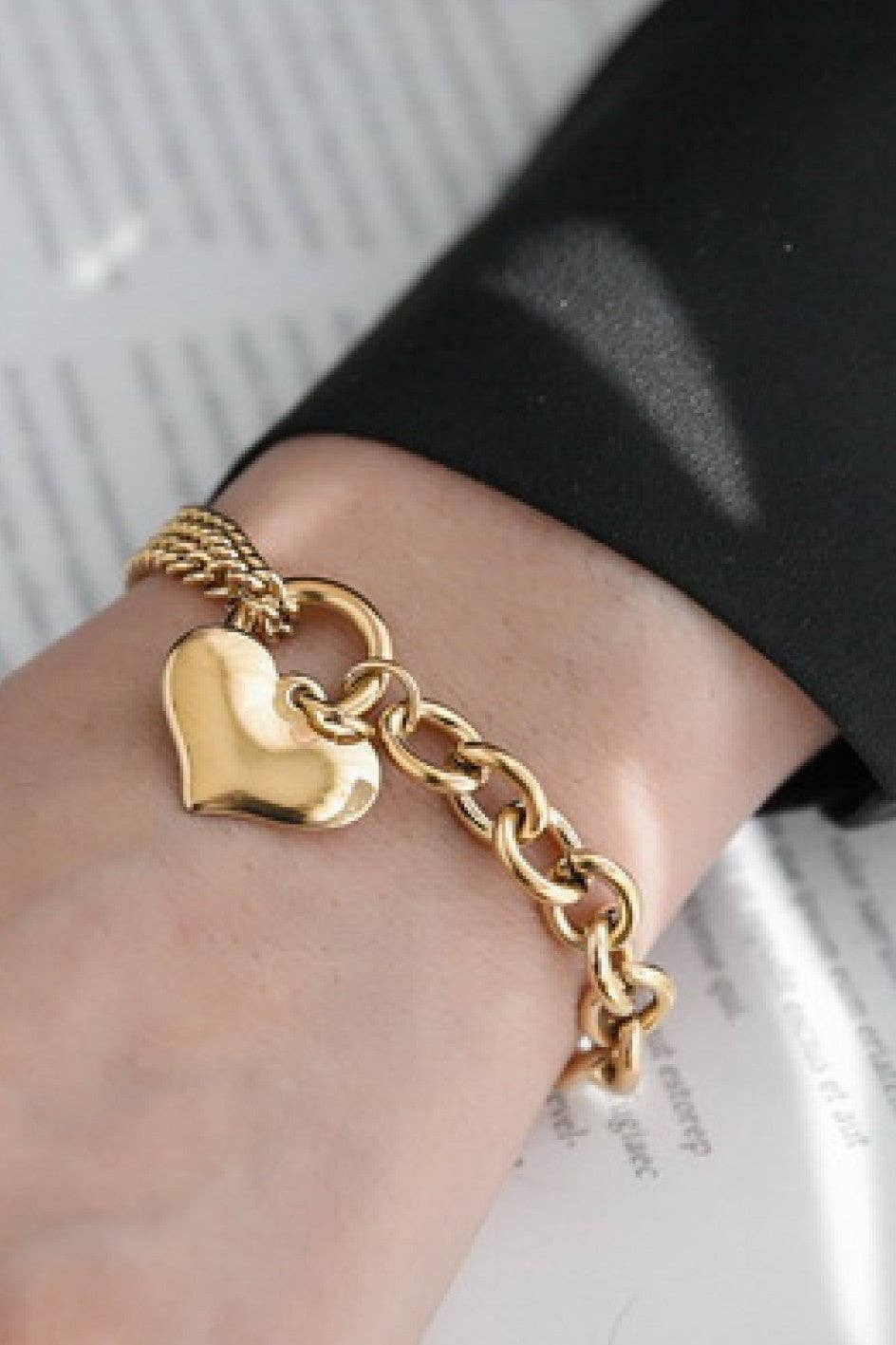 18K Gold Plated Waterproof Stainless Steel Chain Bracelet - 7363: S0OX3T7363
