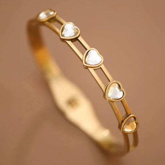18K Gold Plated Waterproof Stainless Steel Bangle - 7823: S0OX3T7823