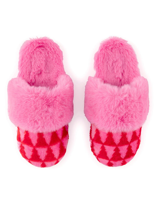 ASST/2 SIZES FELICITY TREES SLIPPERS, PINK