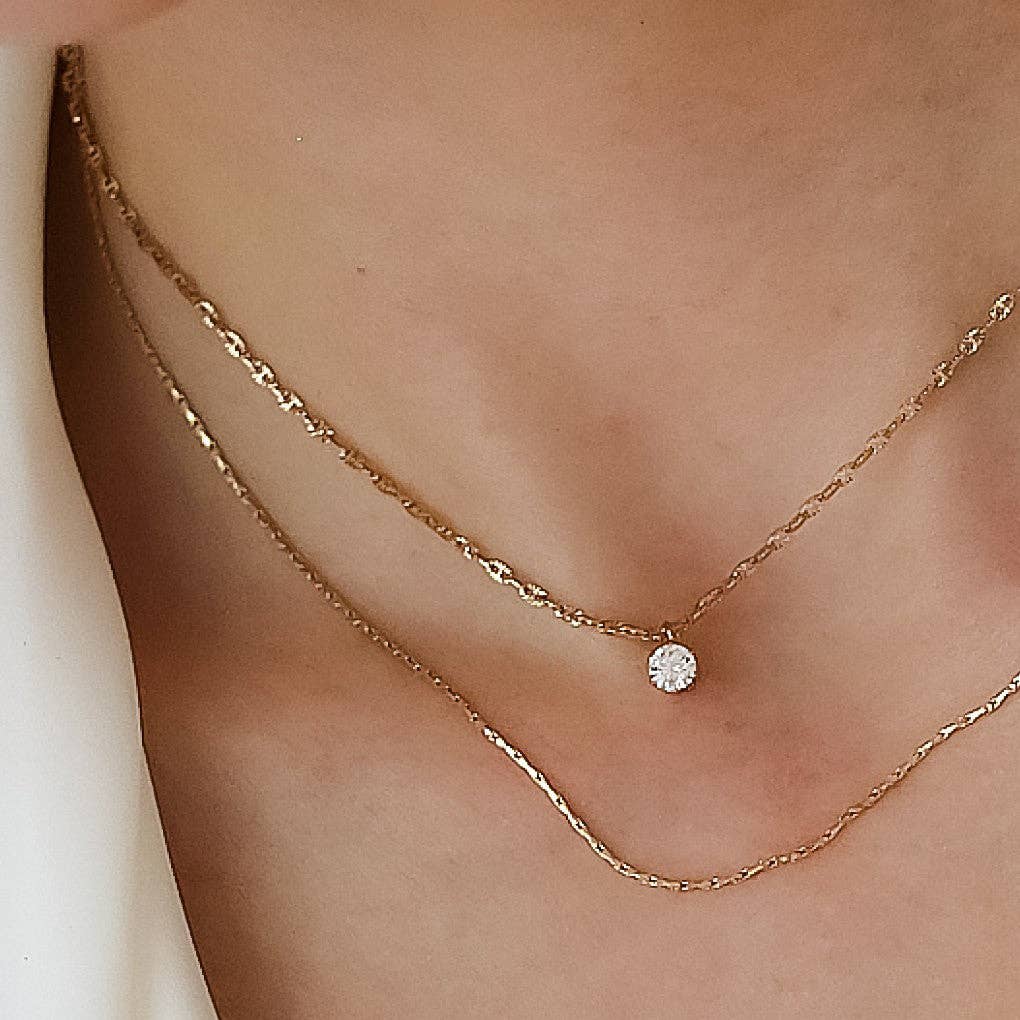 18K Gold Plated Waterproof Stainless Steel Chain Necklace - 7520: S0OX3T7520