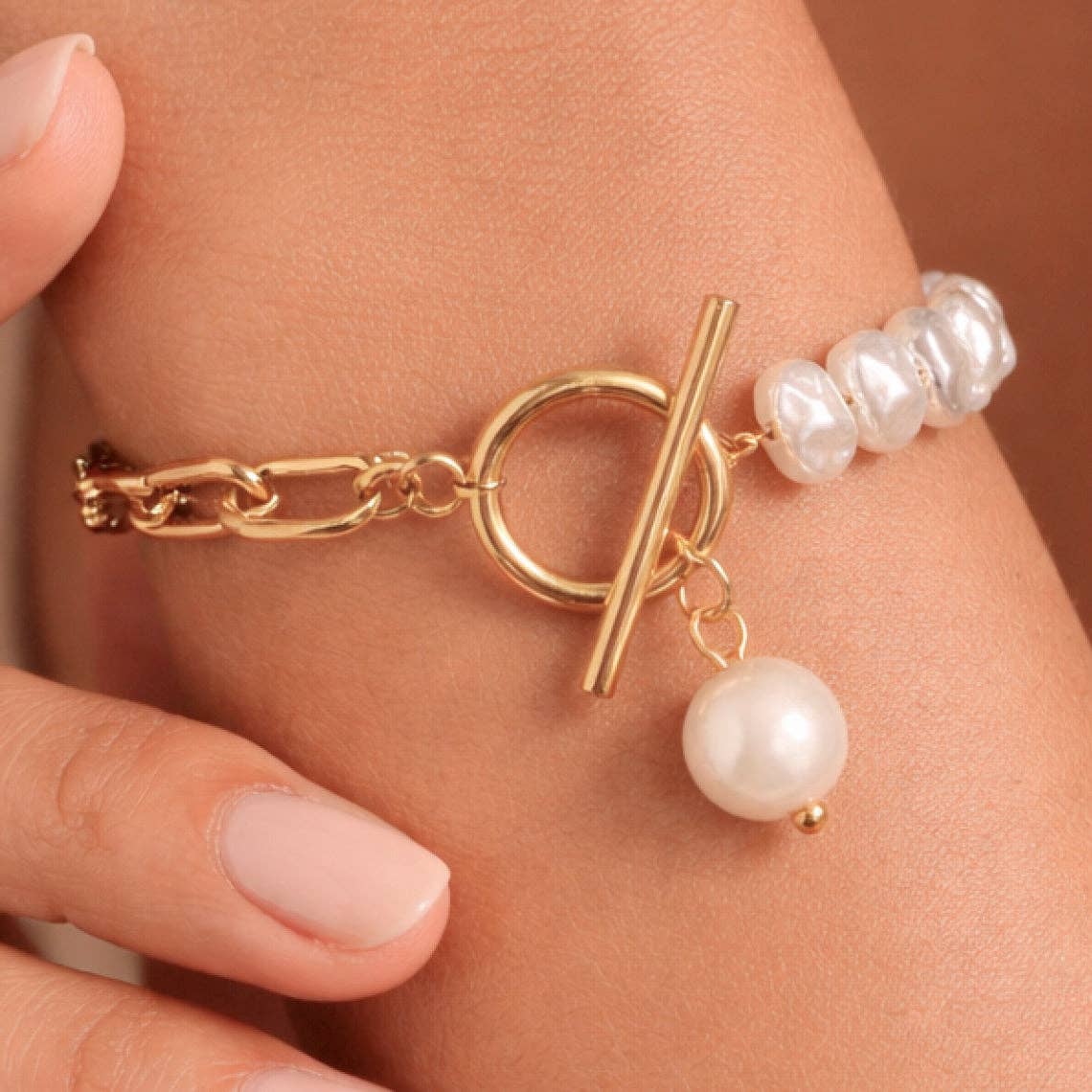 18K Gold Plated Waterproof Stainless Steel Chain Bracelet - 7072: S0OX3T7072