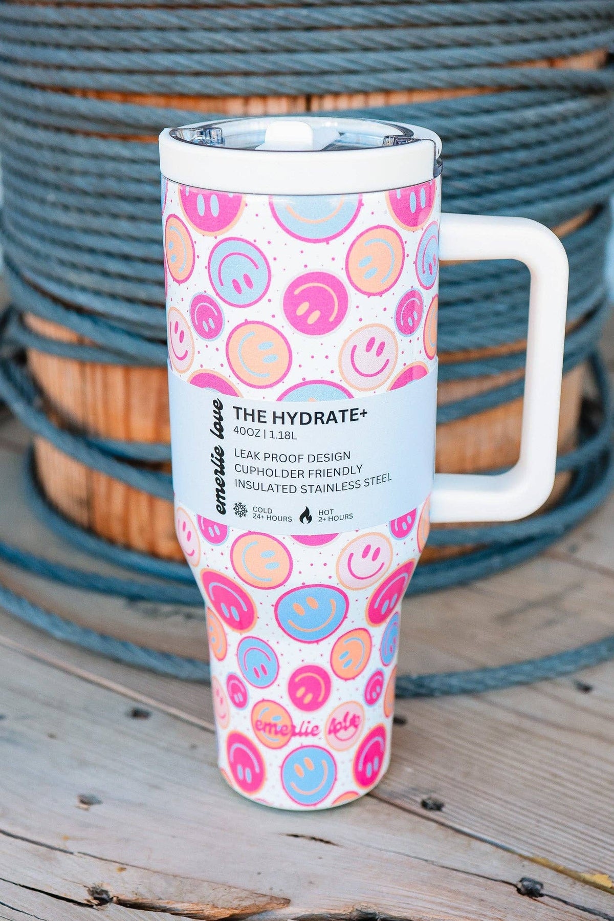 The Hydrate+ 40oz Tumbler - Happy Daze