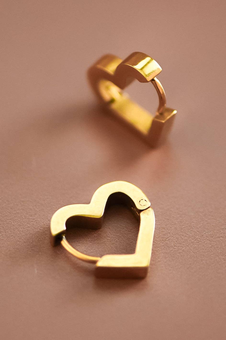 18K Gold Plated Waterproof Stainless Steel Hoop Earrings - 7010: S0OX3T7010