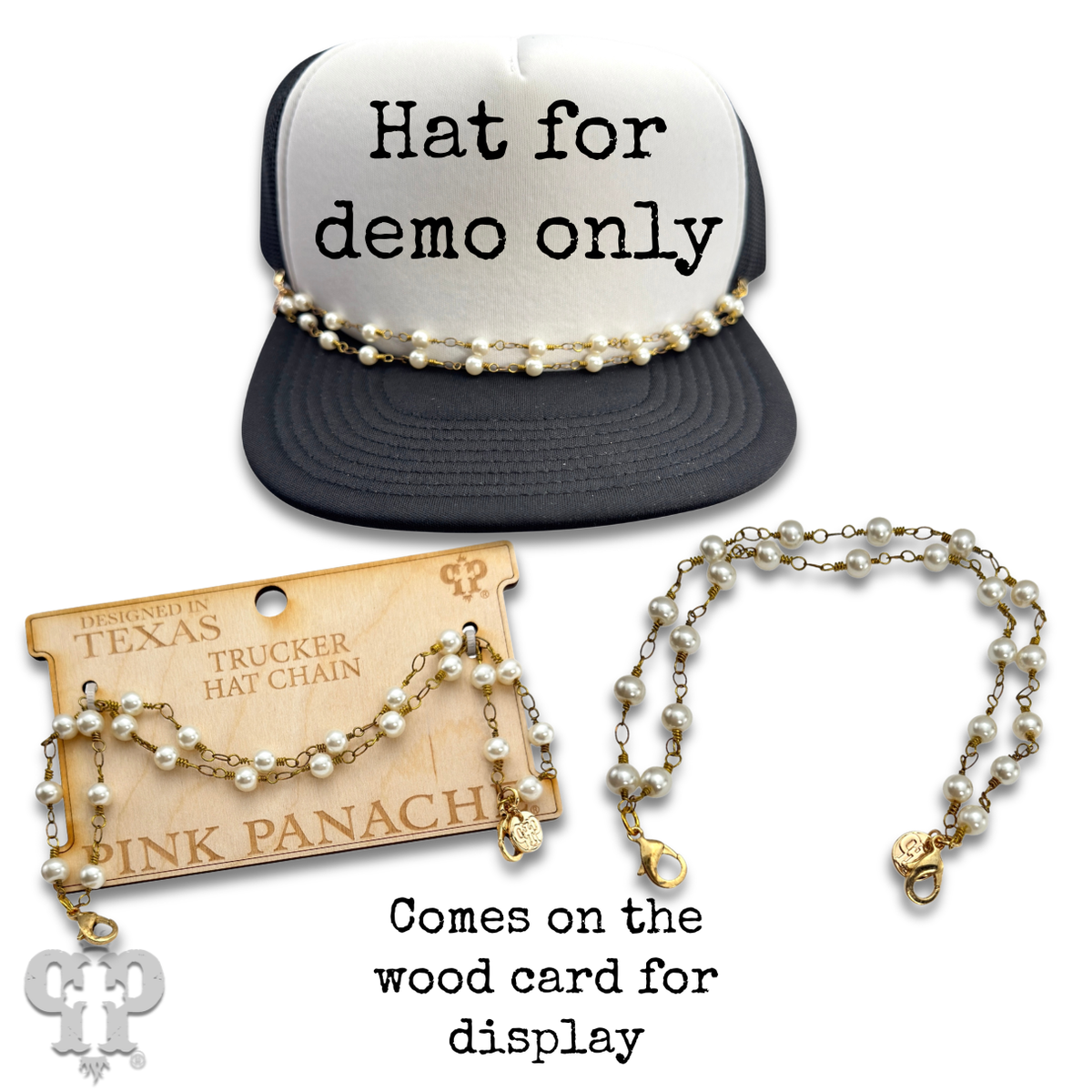 Double linked beads trucker hat chain
