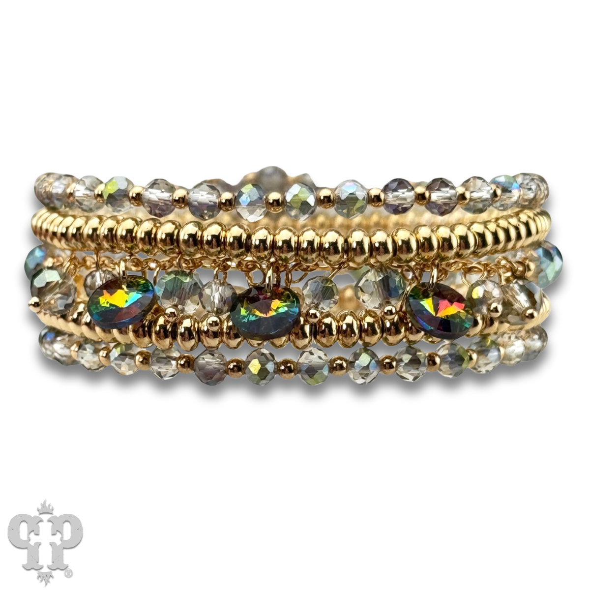 Rhinestone drops bracelet
