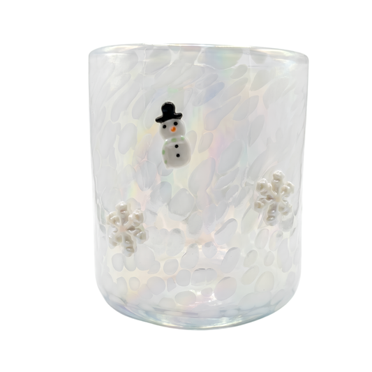 Snowman & Snowflake  12oz  Icon Candle