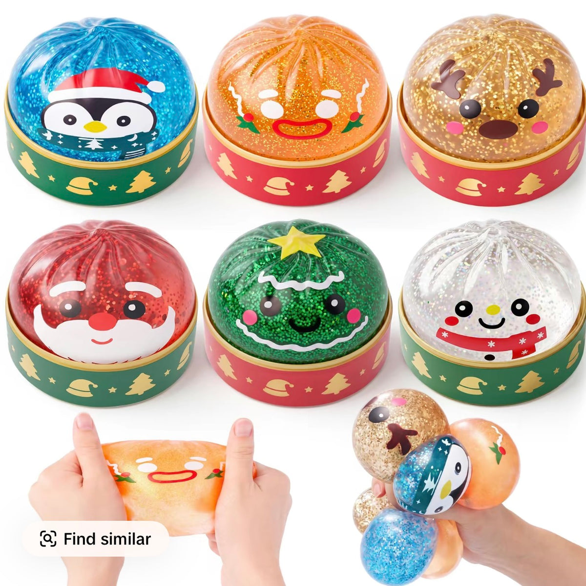 Mystery Christmas Glitter Squishy Dumpling