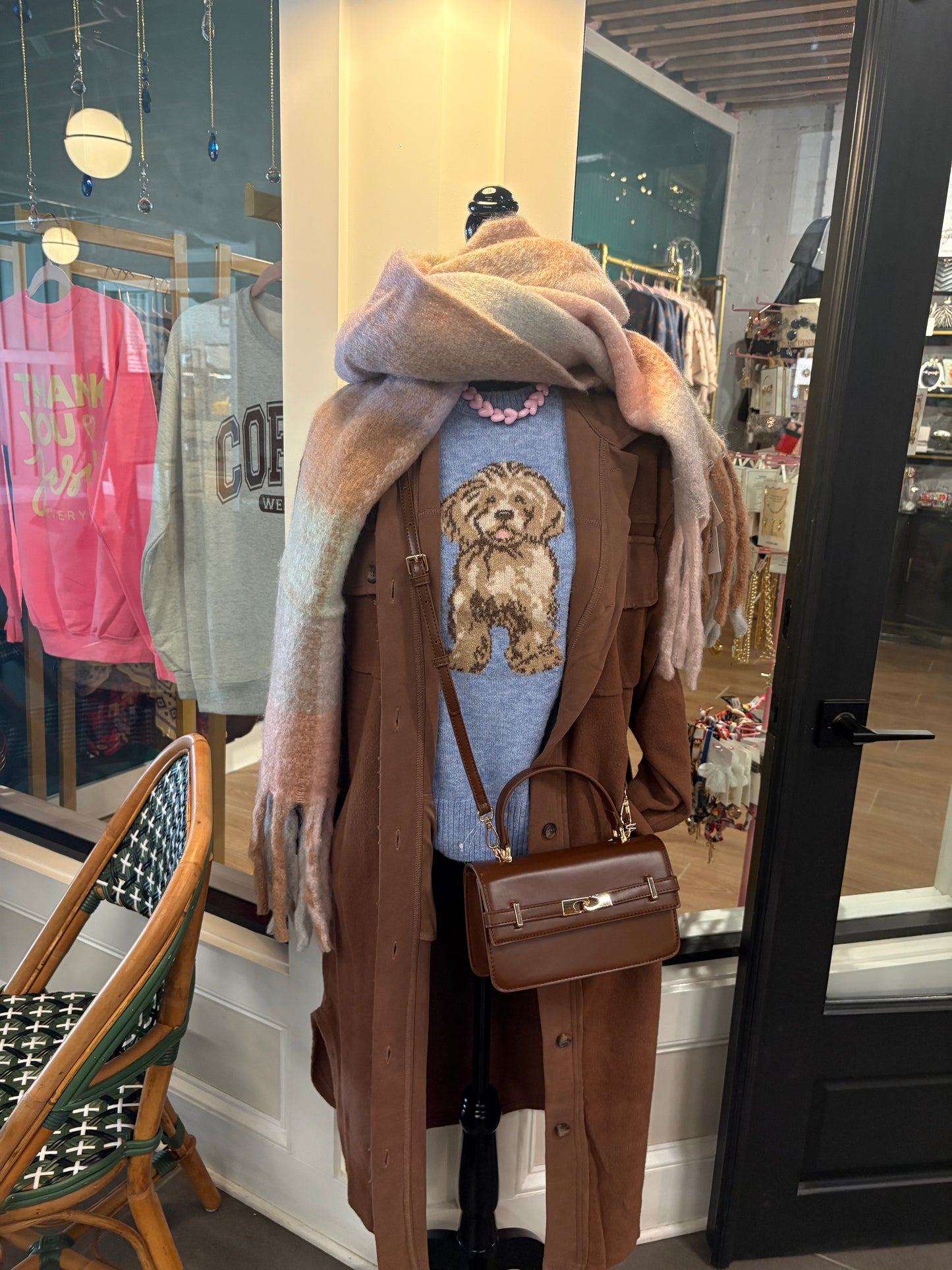 Denim Heather Dog Sweater