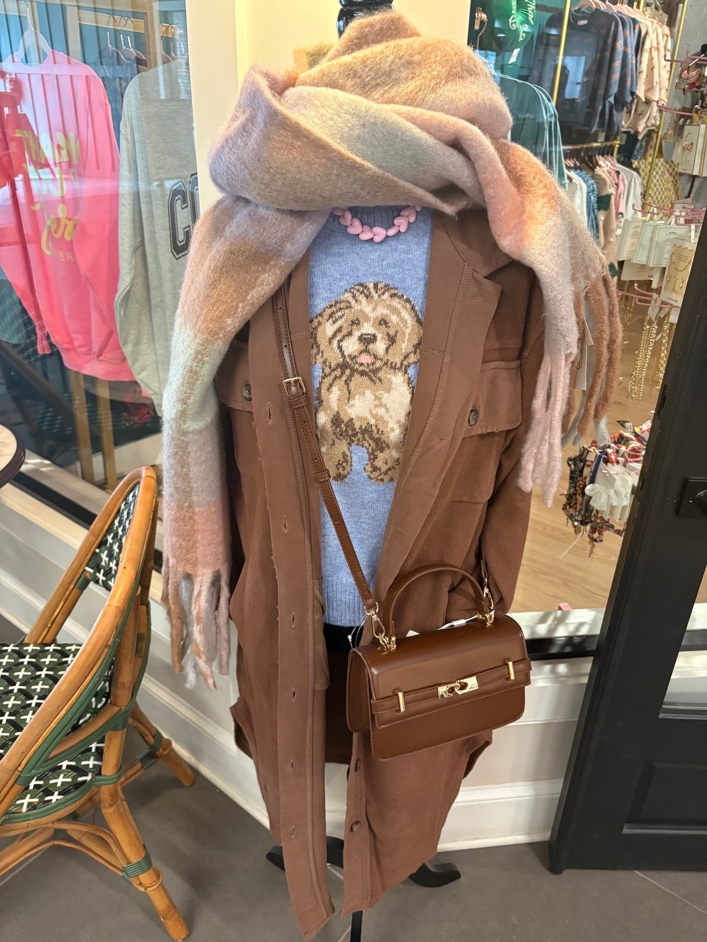 Denim Heather Dog Sweater