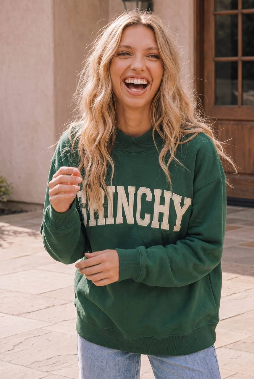 Grinchy Graphic Holiday Sweatshirt