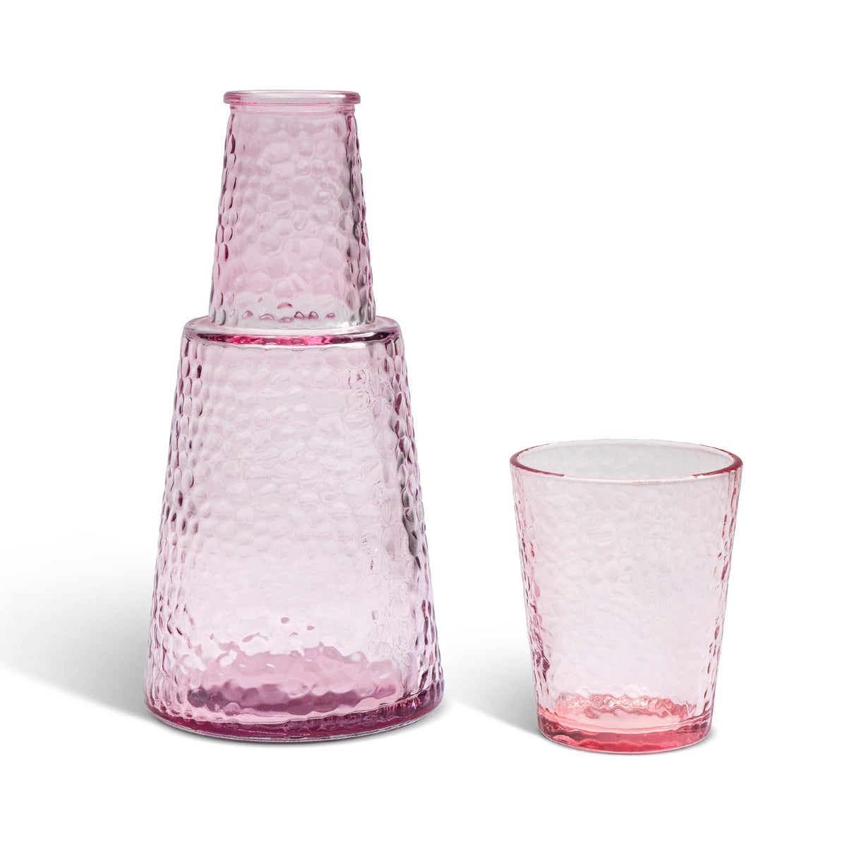 26.3oz Hammered Carafe - Rose Whisper
