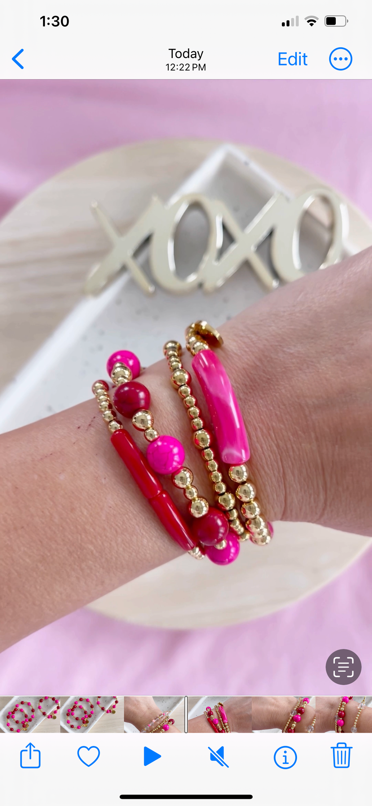 Milan Bracelet - Raspberry Swirl