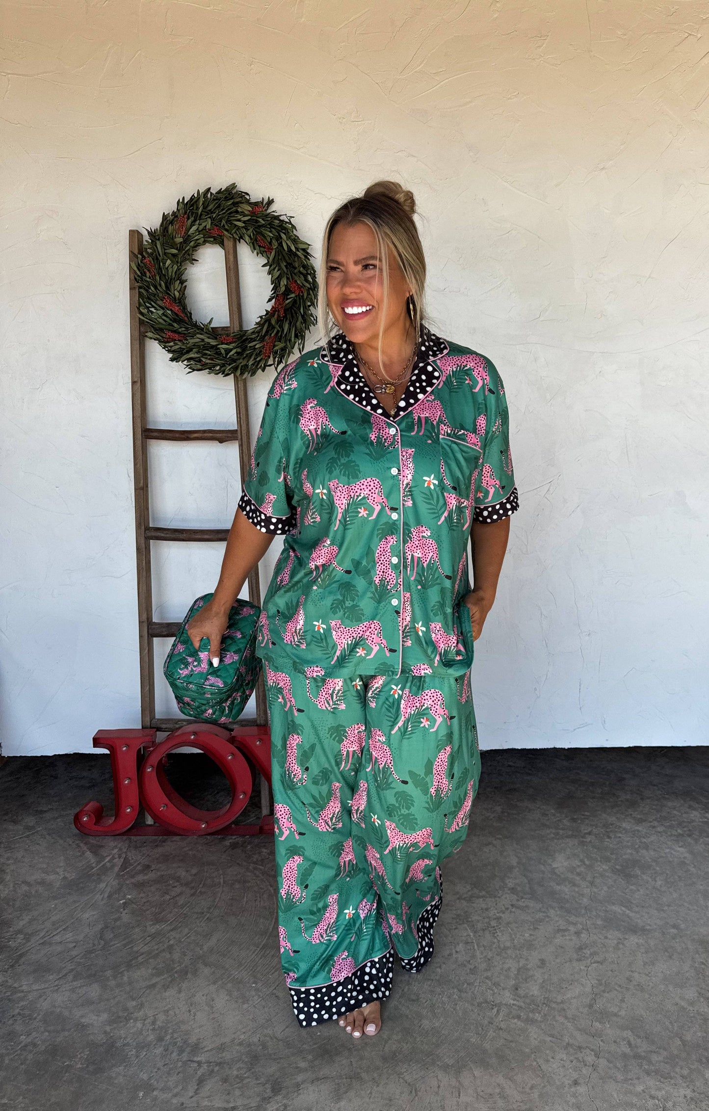 2ND CUT- PINK LEOPARD LUXE PJ SET