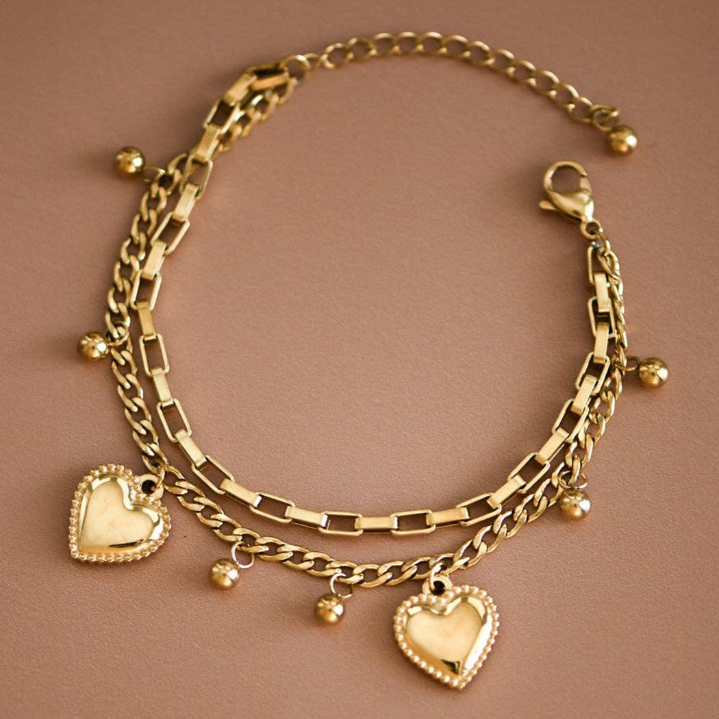 18K Gold Plated Waterproof Stainless Steel Chain Bracelet - 7434: S0OX3T7434