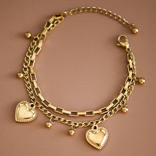 18K Gold Plated Waterproof Stainless Steel Chain Bracelet - 7434: S0OX3T7434