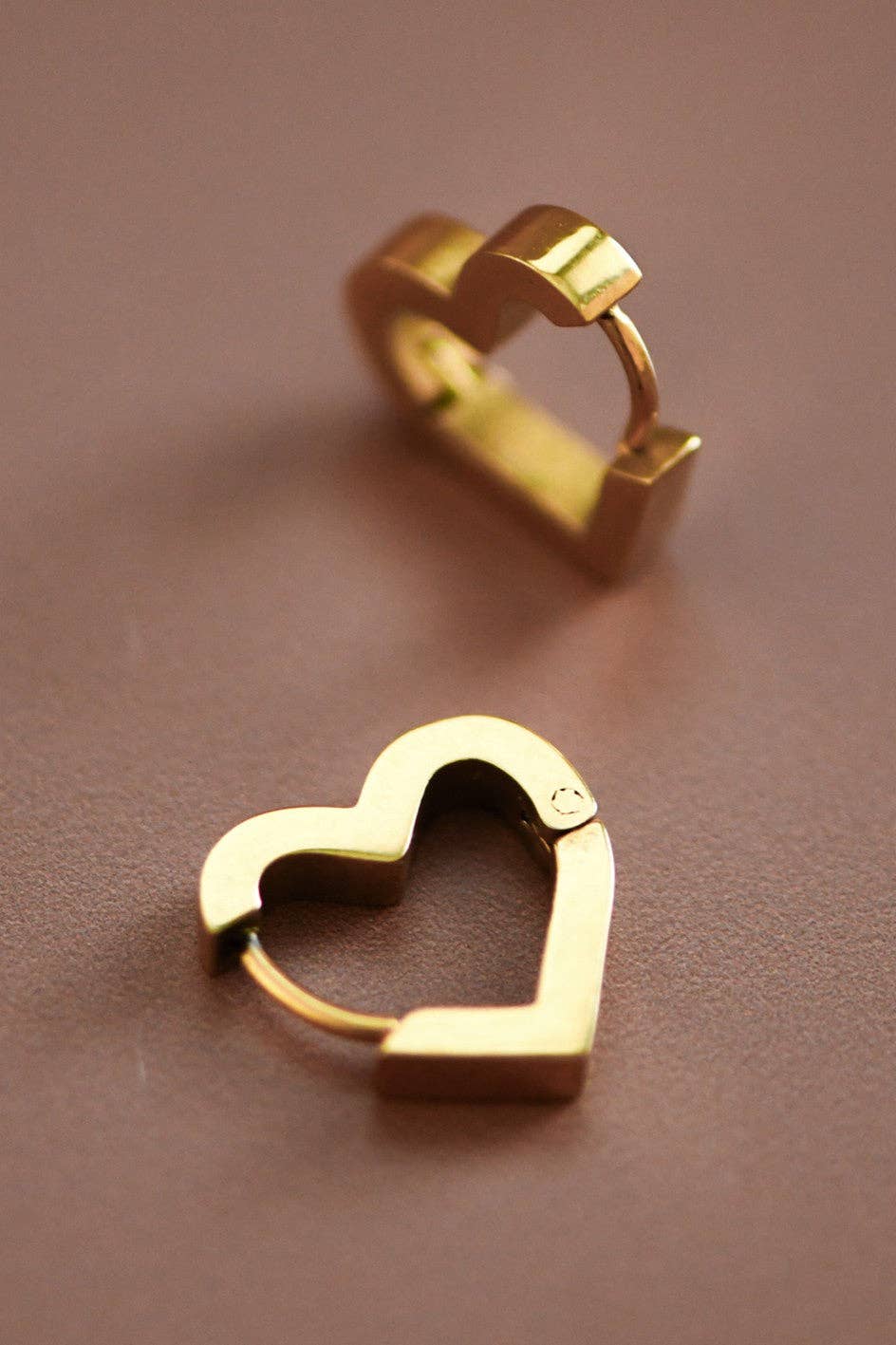 18K Gold Plated Waterproof Stainless Steel Hoop Earrings - 7010: S0OX3T7010