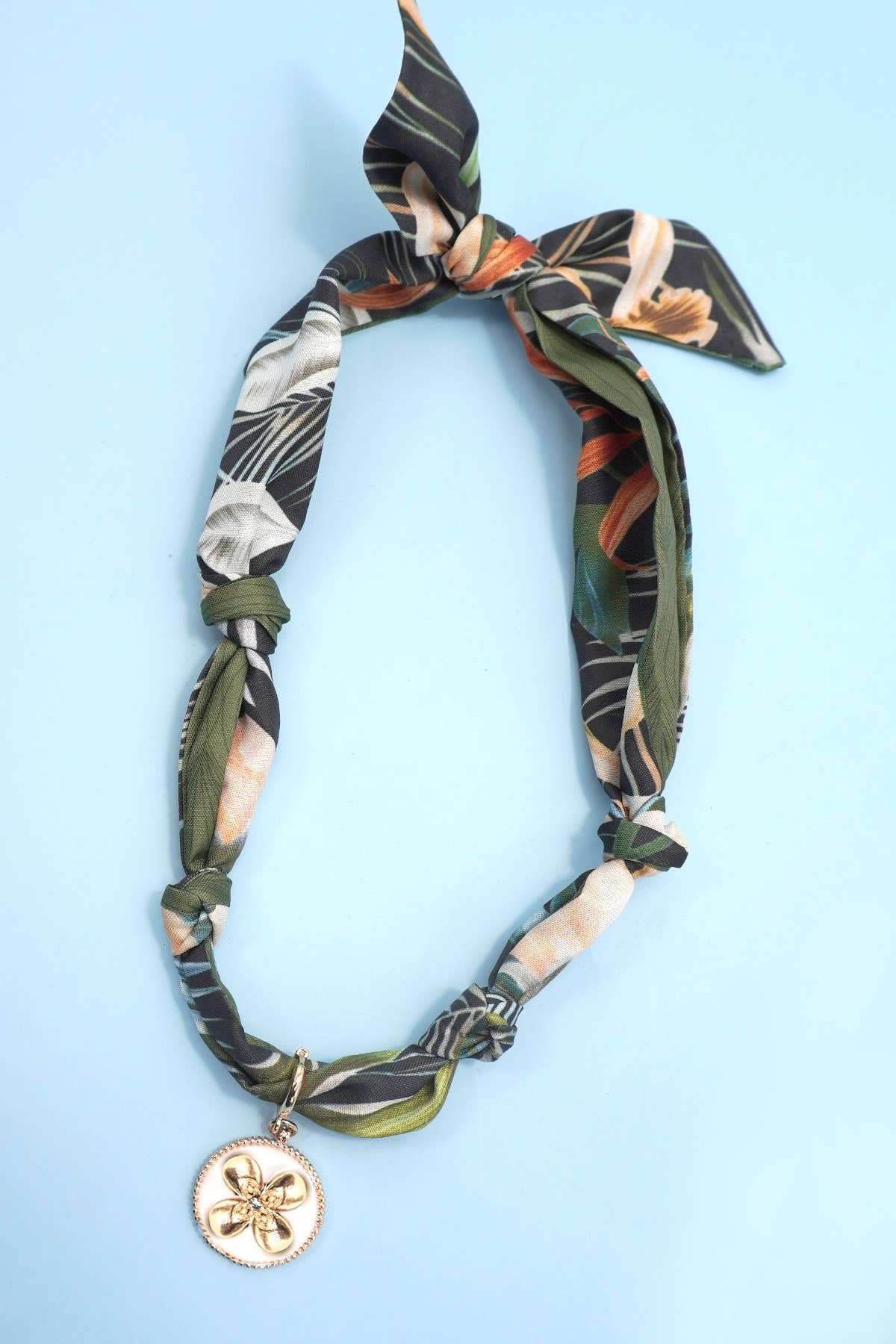 Handcrafted Scarf Interchangeable Charm Necklace | 80N92095: G