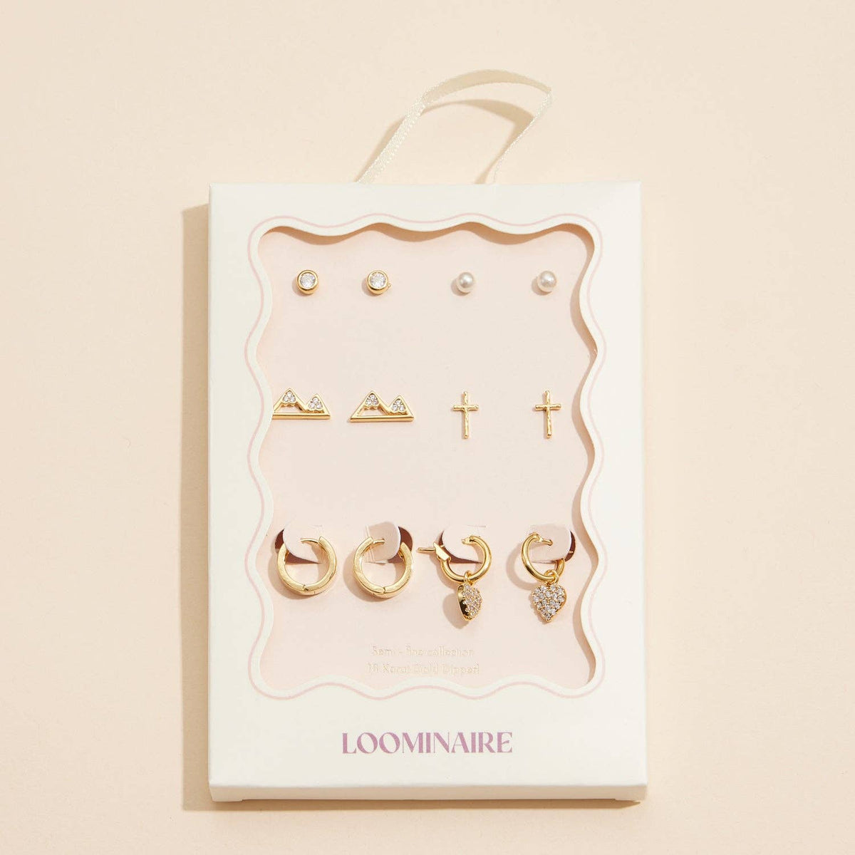 Outdoor Lover - Hiker Earring Set 18K Gold Dipped