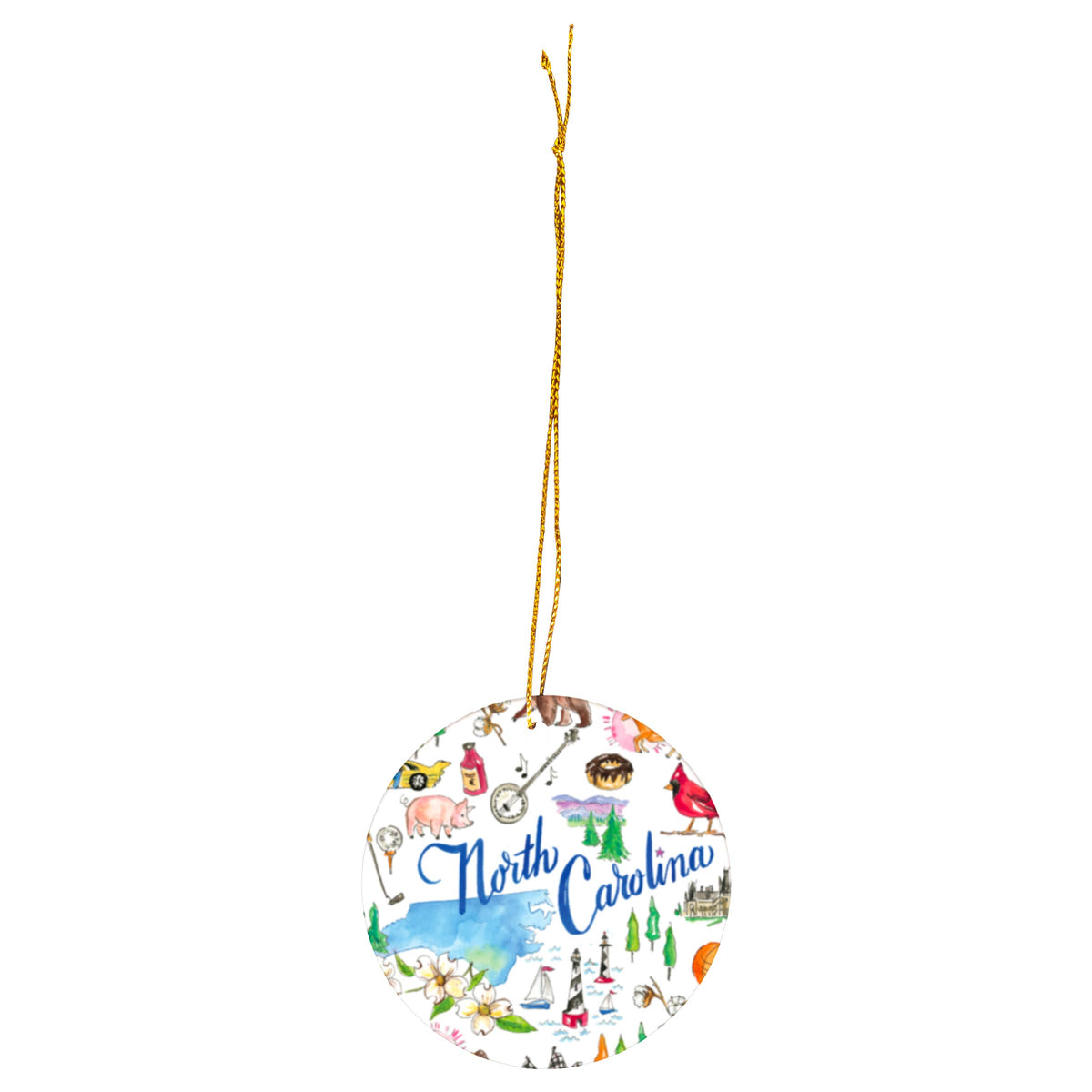North Carolina NC State Collection Ceramic Ornament